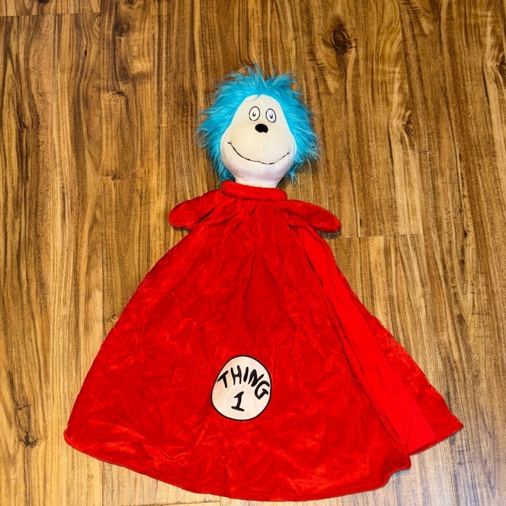 Universal Studios Cat in the Hat thing 1 2 Plush stuffed animal lovey security